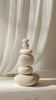 Zen Stones In Soft Light photo
