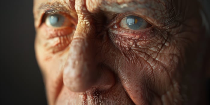 portrait of an elderly beautiful man photo