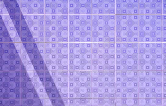 Sunlight and shadow on surface of purple tile wall background inside of home photo