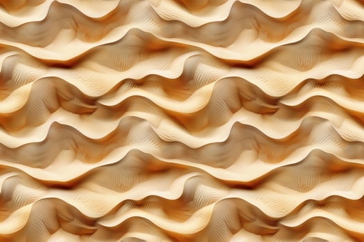 AI generated Seamless texture of the wavy surface of sand dunes photo