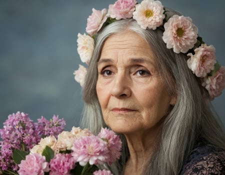 Portrait of an elderly beauty. photo