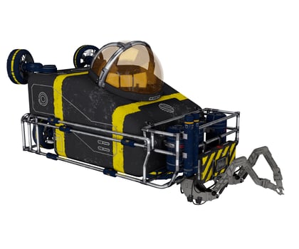 3d rendering deep sea excavator, innovative technology concept photo