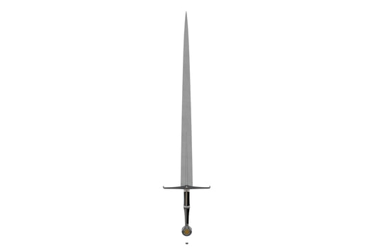 3d rendering gothic sword isolated on white background photo