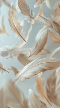 AI generated Wall Covered in Feathers photo