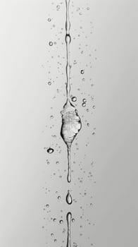AI generated Single Drop of Water Falling in the Air photo