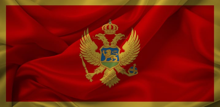 Montenegro National Flag Waving Elegantly photo