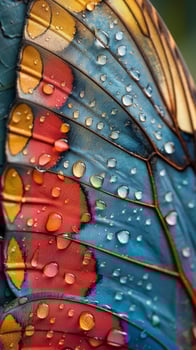 Close Up of a Colorful Butterflys Wings photo