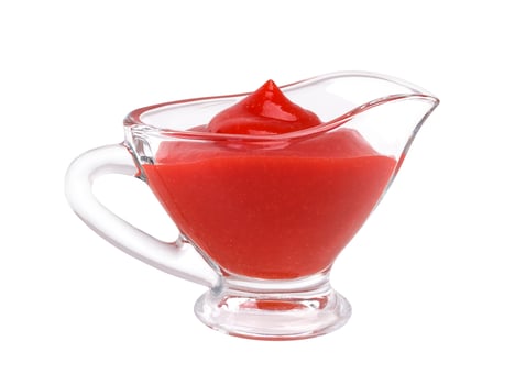 tomato sauce in glass bowl photo