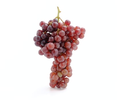 fresh red grapes isolated on a white background photo