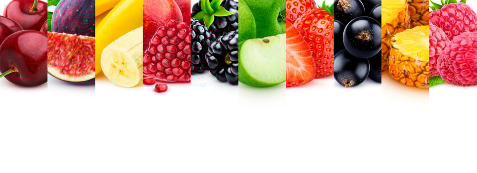 Mix of healthy food with copy space, fruits and berries collection photo