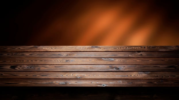 Dark wooden background, table for product, old wooden perspective interior photo