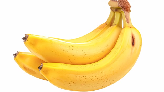 Fresh ripe bananas isolated on white background photo