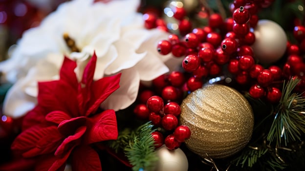 Christmas at the manor, English countryside decoration and interior decor photo