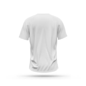 T-shirt Back View Baseball on white background photo