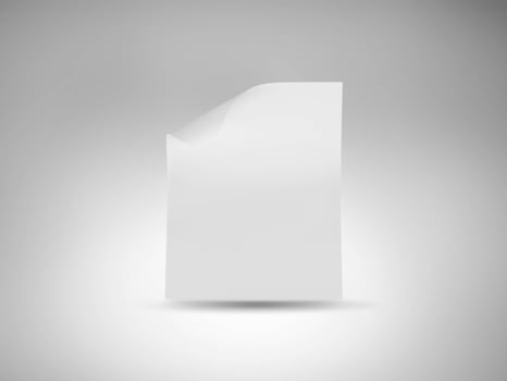 Poster on white background photo