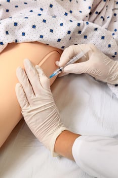 life-size rubber dolls for training nursing staff and medical treatments photo