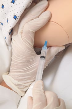 life-size rubber dolls for training nursing staff and medical treatments photo