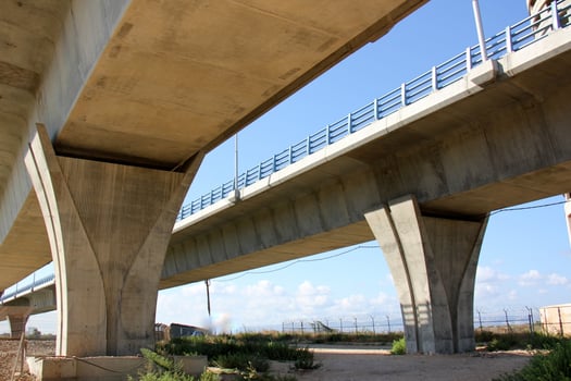 The bridge was built over a gorge and a water obstacle. photo