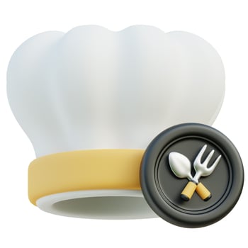 Chef hat 3d render illustration photo