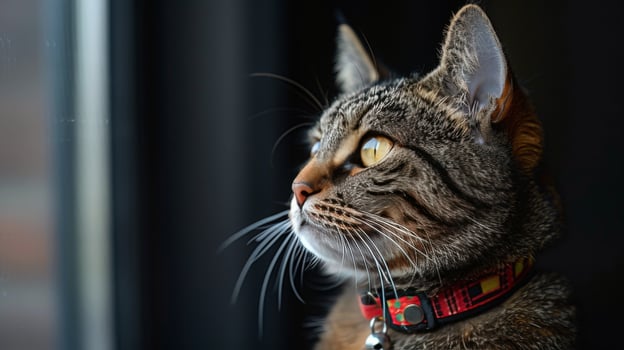 Curious Cat Looking Out a Window photo