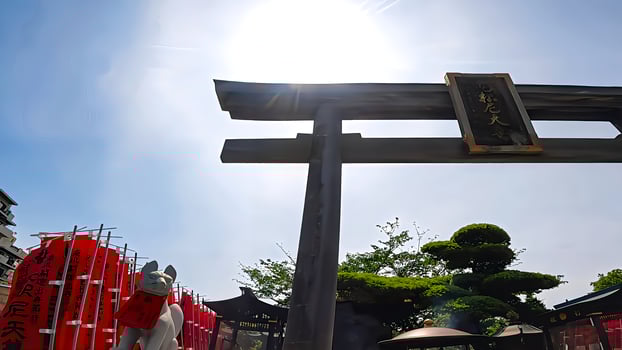 Fukagawa Fudodo Shrine Precinct Shrine of Good Luck Shusse InariFukagawa Fudodo, a temple in Tomioka, Koto Ward, Tokyo, Tokyo branch of Naritasan Shinshoji Temple in Narita City, Chiba Prefecture. photo