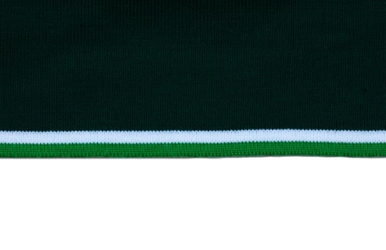 Edge of green cloth isolated. photo