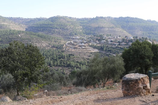 Landscape in the mountains in northern Israel. photo