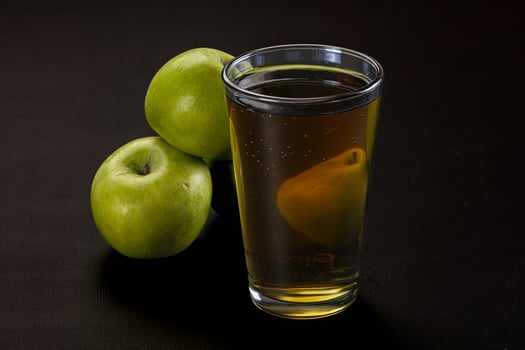 Fresh sweet natural apple juice photo