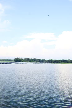 Indonesian lake scape at summer photo