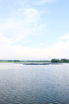 Indonesian lake scape at summer photo
