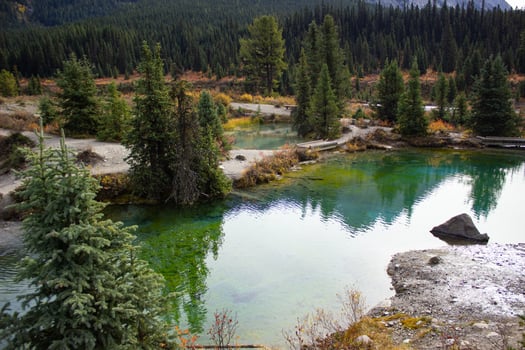 Ink Pots Lakes in Canada. photo