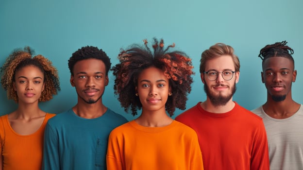 Group of People Standing Next to Each Other photo