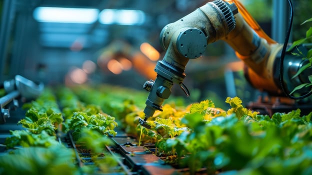 Smart Robotic Farmers. AI and Automation Revolutionize Indoor Vertical Farming photo