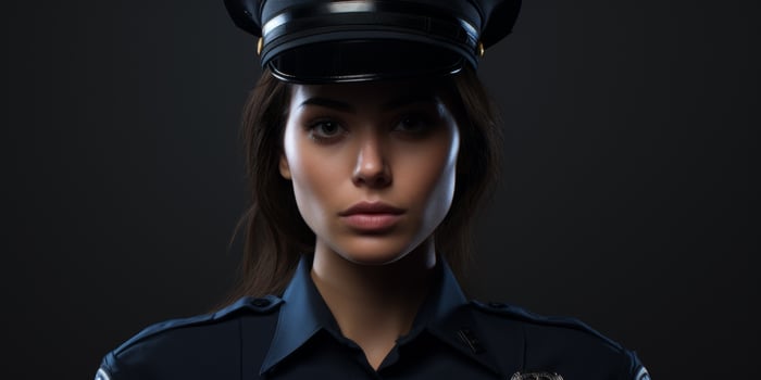 policeman on a city street portrait photo