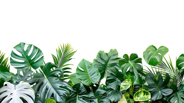 tropical leaves foliage plants flowers jungle bushes photo