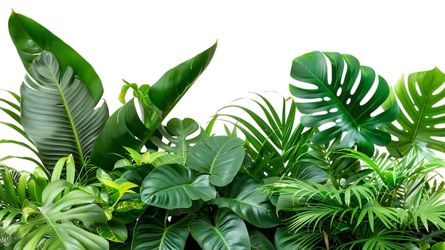 tropical leaves foliage plants flowers jungle bushes photo