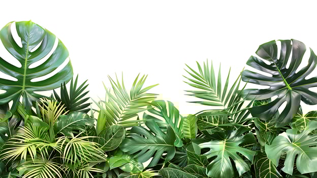 tropical leaves foliage plants flowers jungle bushes photo