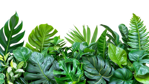 tropical leaves foliage plants flowers jungle bushes photo
