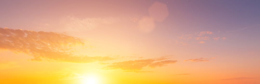 The rays of the sun breaking through the clouds in the evening or in the morning in the sunset or dawn sky. The concept of faith, hope for the best or good weather. photo