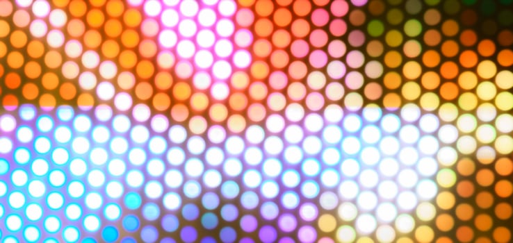 Abstract blurred circle lights panel background. Holiday decorations. photo