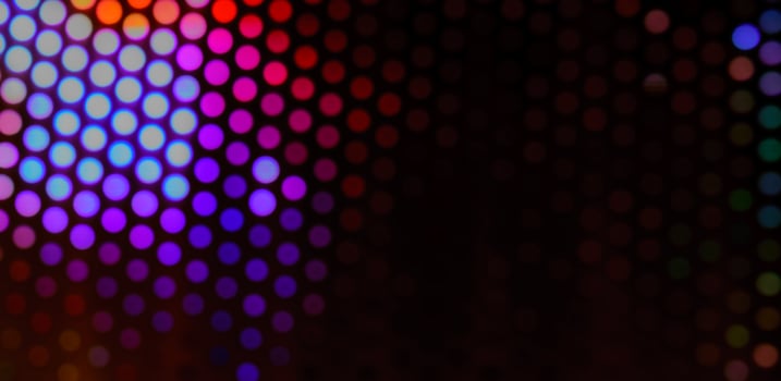 Abstract blurred circle lights panel background. Holiday decorations. photo