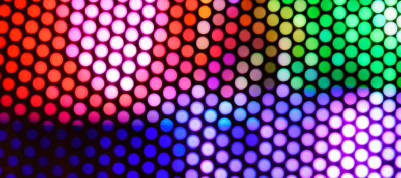 Abstract blurred circle lights panel background. Holiday decorations. photo