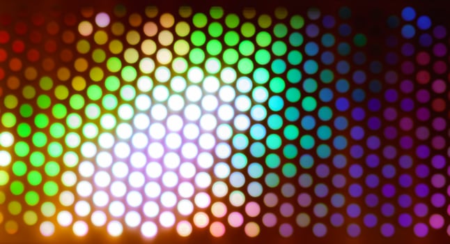 Abstract blurred circle lights panel background. Holiday decorations. photo
