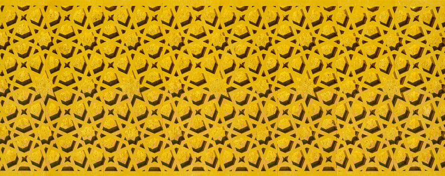 Geometric traditional Islamic ornament. Fragment of a mosaic.Abstract background. photo