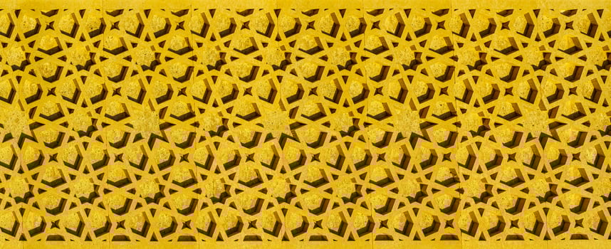 Geometric traditional Islamic ornament. Fragment of a mosaic.Abstract background. photo