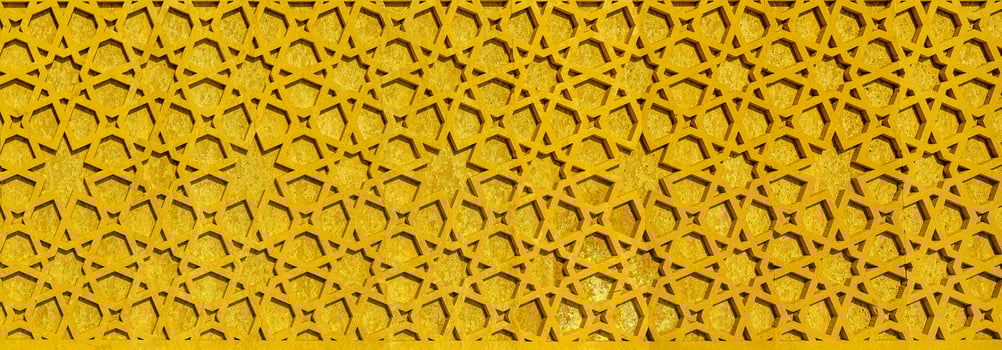 Geometric traditional Islamic ornament. Fragment of a mosaic.Abstract background. photo