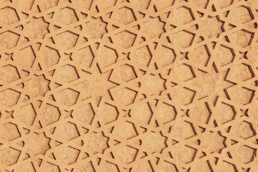 Geometric traditional Islamic ornament. Fragment of a mosaic. photo