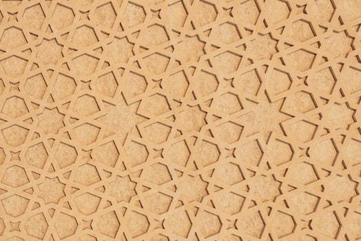 Geometric traditional Islamic ornament. Fragment of a mosaic. photo