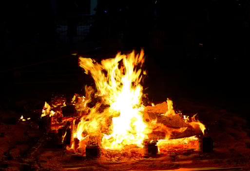 A fire that burns everything that burns. photo