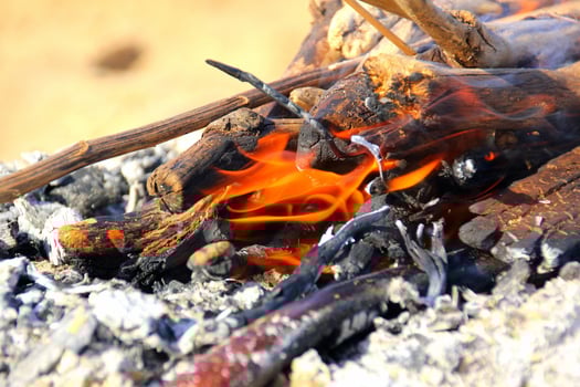 A fire that burns everything that burns. photo